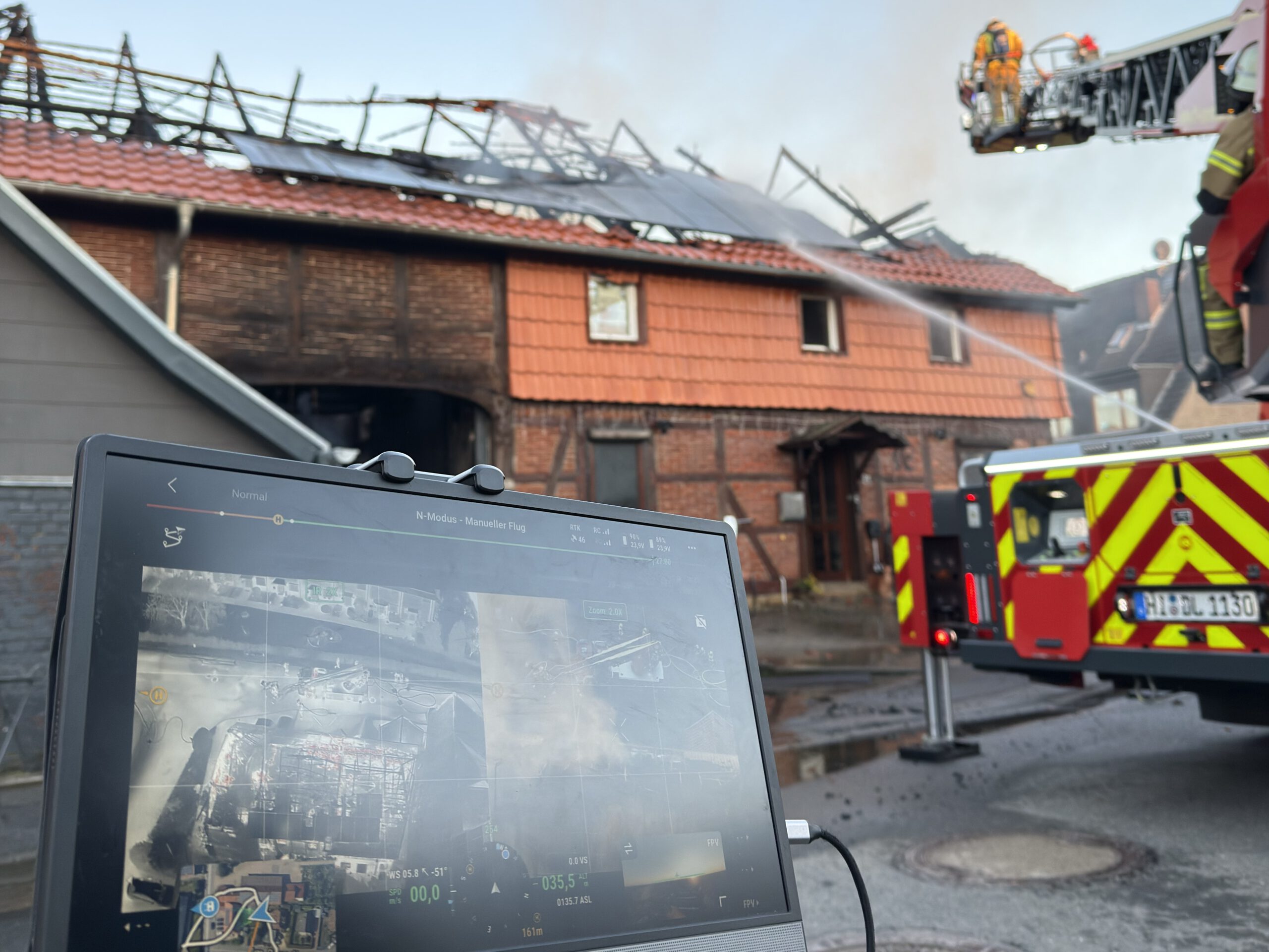 Einsatzbild FW Algermissen, hier: Wohnhausbrand